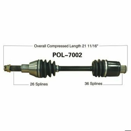 WIDE OPEN OE Replacement CV Axle for POL REAR 335/400/500SPMAN/455DIESE POL-7002